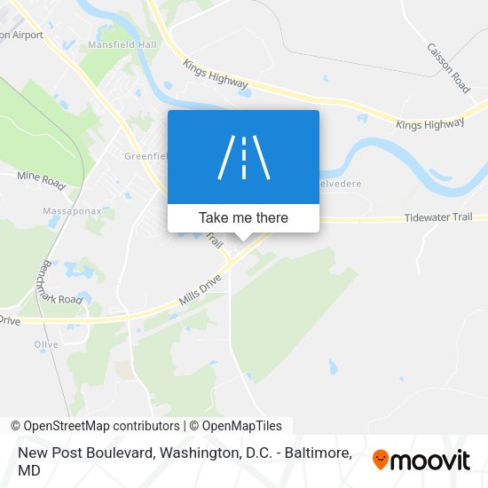 Mapa de New Post Boulevard