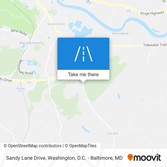 Sandy Lane Drive map