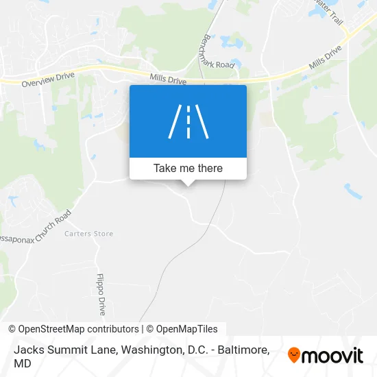 Jacks Summit Lane map