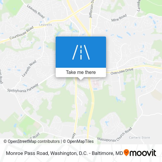 Monroe Pass Road map