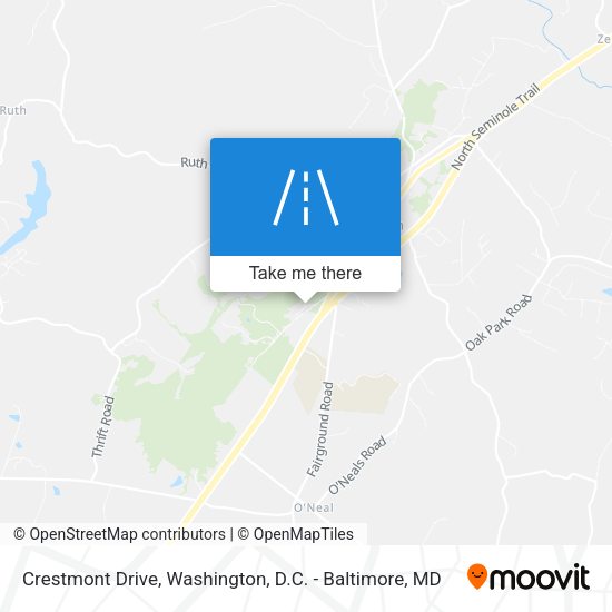 Crestmont Drive map
