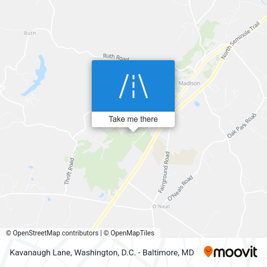 Kavanaugh Lane map