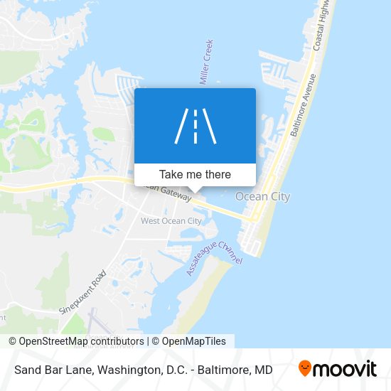 Sand Bar Lane map