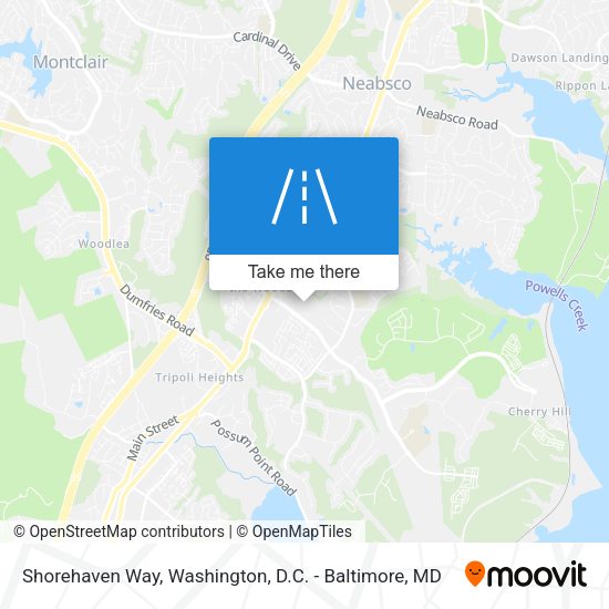 Shorehaven Way map