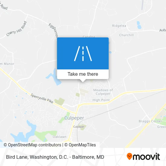 Bird Lane map