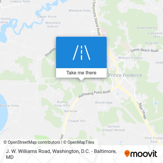 J. W. Williams Road map