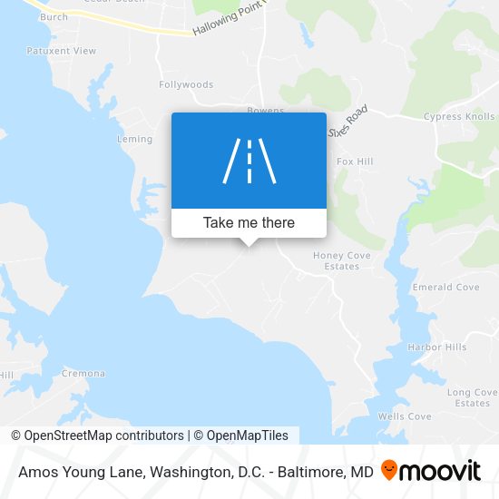 Amos Young Lane map