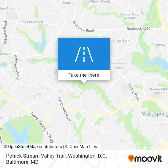 Pohick Stream Valley Trail map