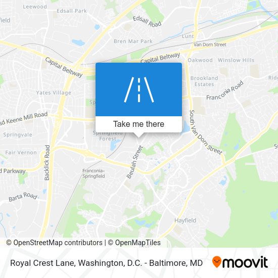 Royal Crest Lane map