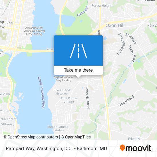 Rampart Way map