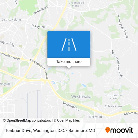 Teabriar Drive map