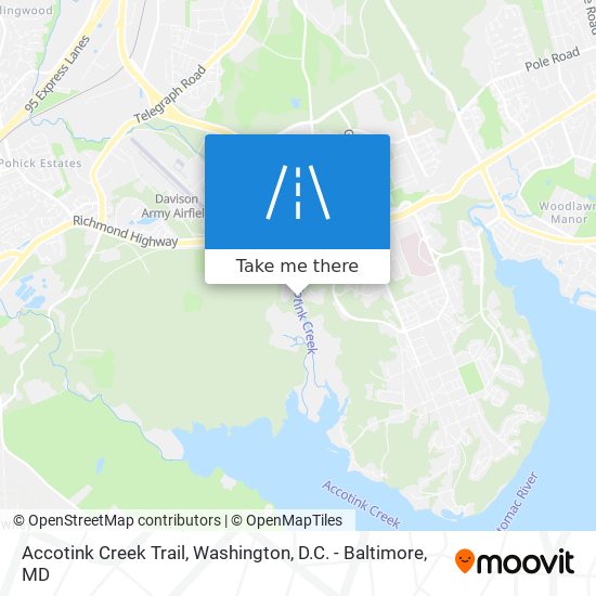 Accotink Creek Trail map