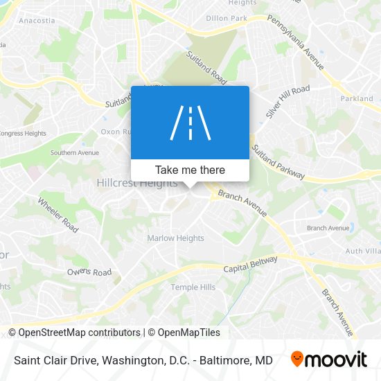 Saint Clair Drive map