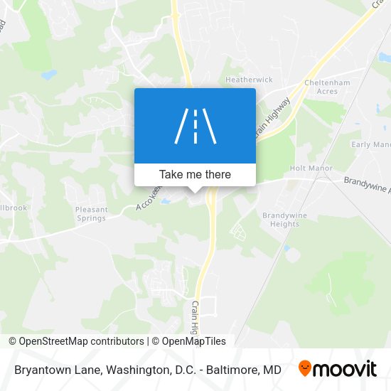 Bryantown Lane map