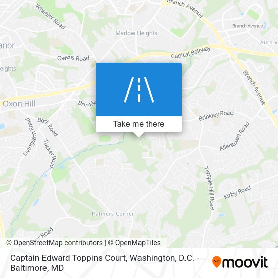 Captain Edward Toppins Court map
