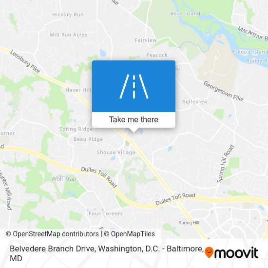 Belvedere Branch Drive map