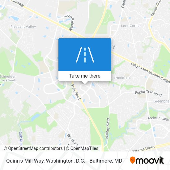 Quinn's Mill Way map