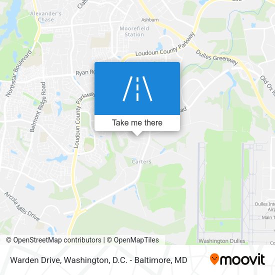 Warden Drive map