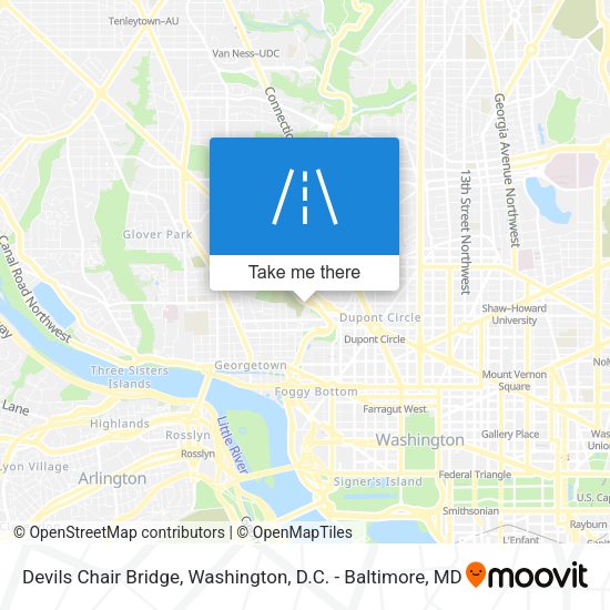 Mapa de Devils Chair Bridge
