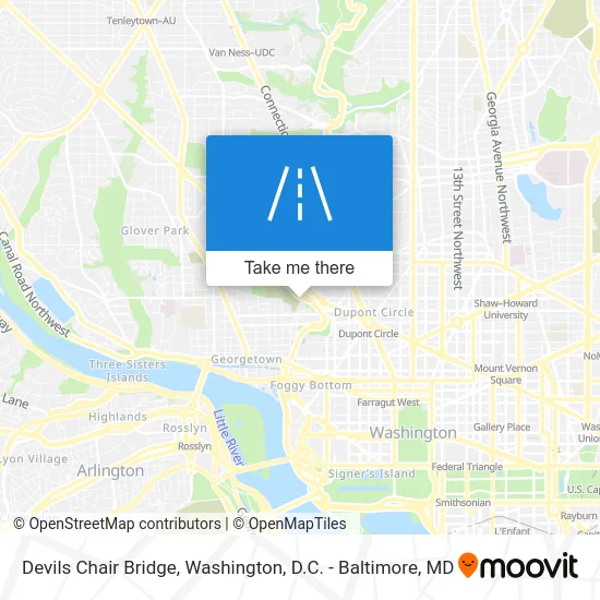 Devils Chair Bridge map