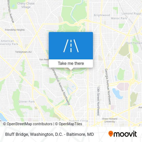 Mapa de Bluff Bridge