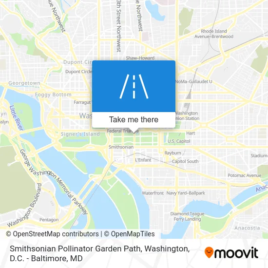 Smithsonian Pollinator Garden Path map