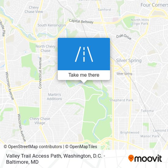 Valley Trail Access Path map