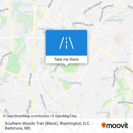 Mapa de Southern Woods Trail (Black)