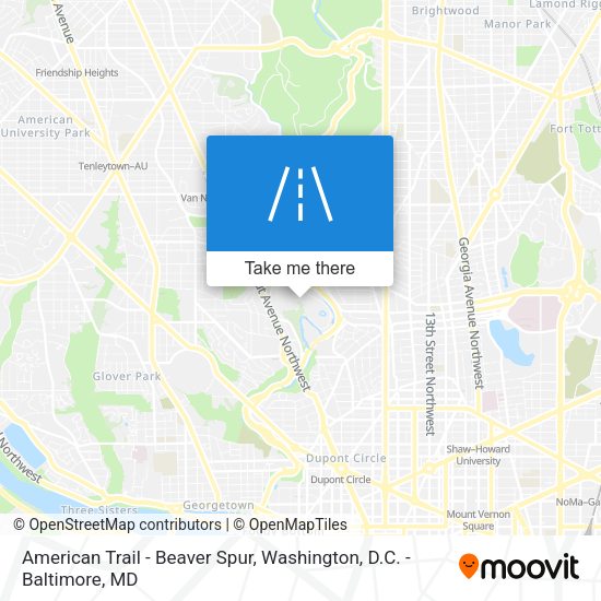 Mapa de American Trail - Beaver Spur