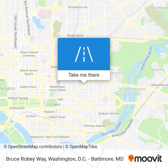 Bruce Robey Way map