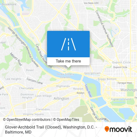Glover-Archbold Trail (Closed) map