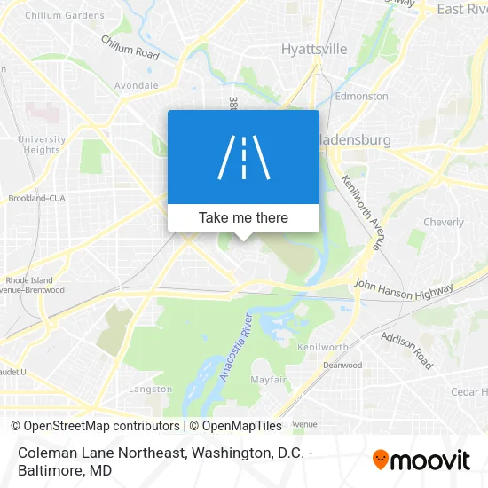 Coleman Lane Northeast map