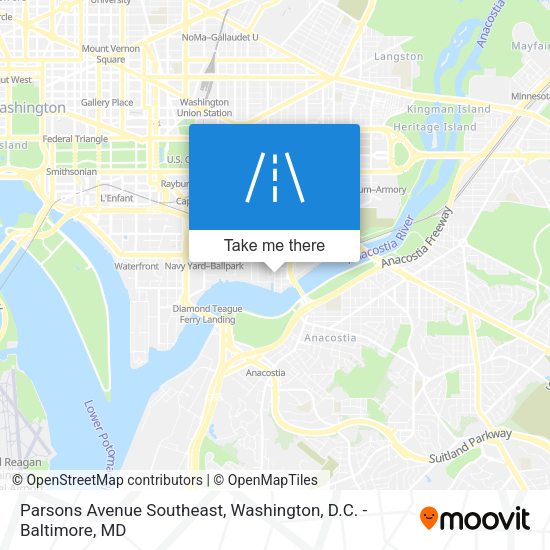 Mapa de Parsons Avenue Southeast
