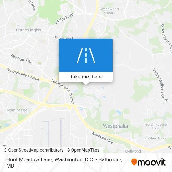 Hunt Meadow Lane map