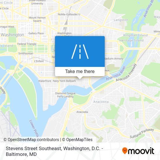 Stevens Street Southeast map