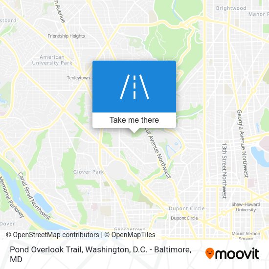 Pond Overlook Trail map