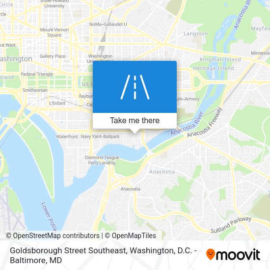Goldsborough Street Southeast map