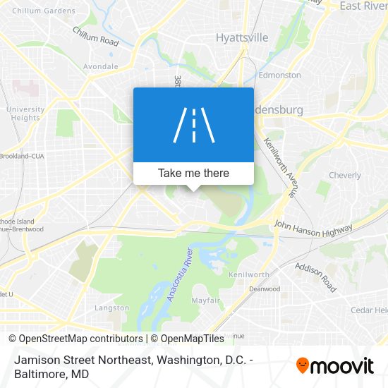 Mapa de Jamison Street Northeast