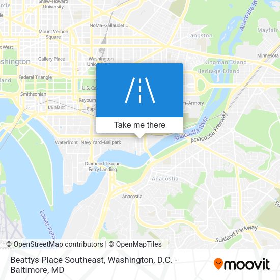 Mapa de Beattys Place Southeast