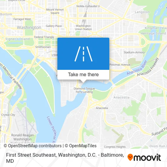 First Street Southeast map