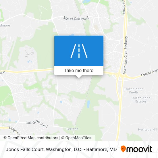 Jones Falls Court map