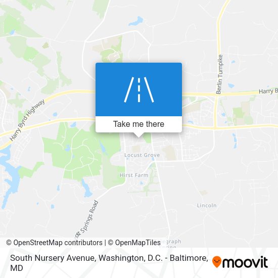 South Nursery Avenue map