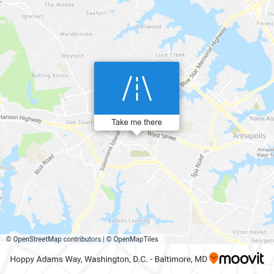 Hoppy Adams Way map