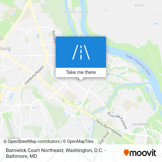 Mapa de Barnwick Court Northeast