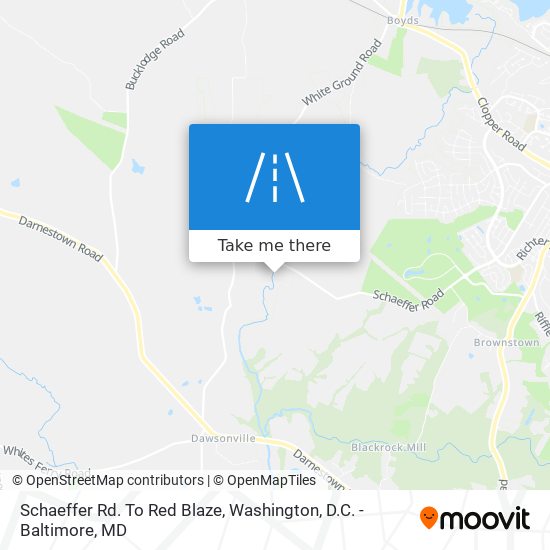 Schaeffer Rd. To Red Blaze map