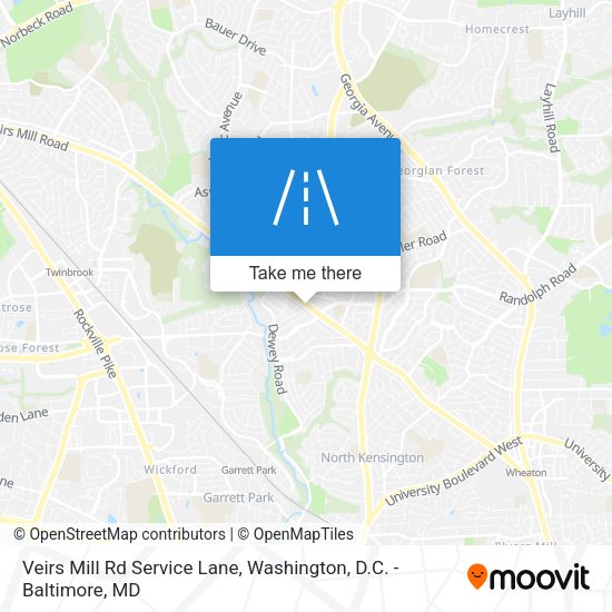 Veirs Mill Rd Service Lane map