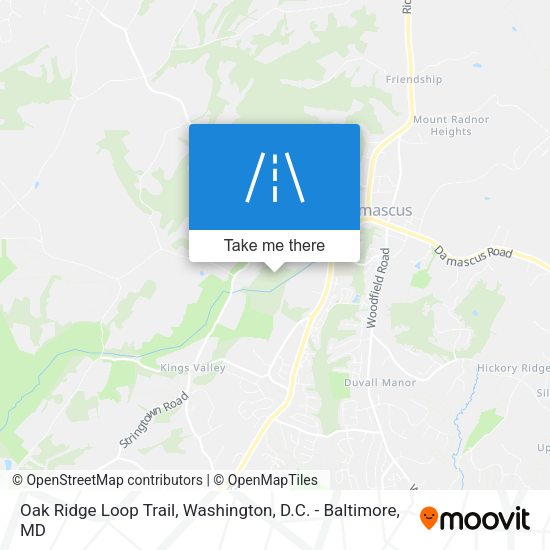 Mapa de Oak Ridge Loop Trail