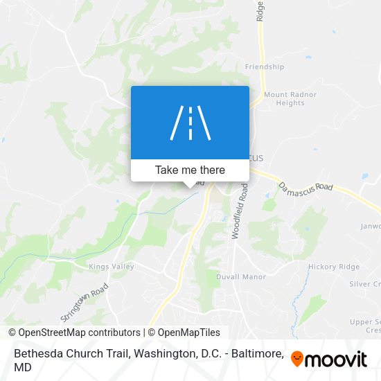 Bethesda Church Trail map