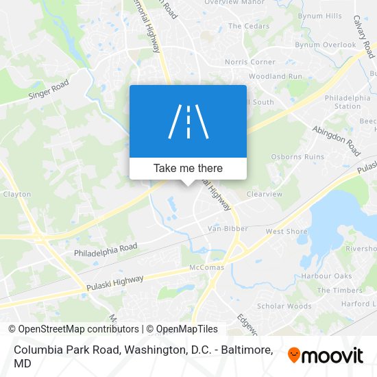 Columbia Park Road map