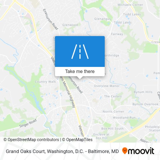 Grand Oaks Court map